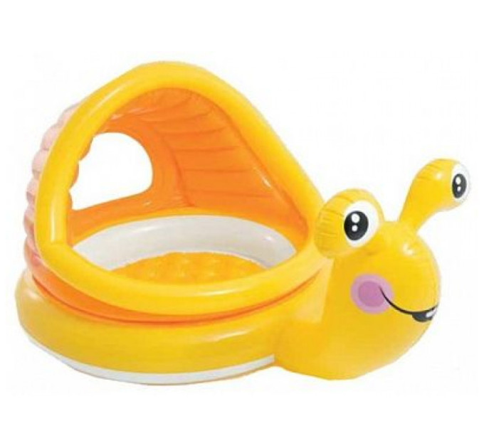 57124 Детский надувной бассейн 145x102x74см "Ленивые улитки" с навесом