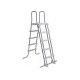 28077 Лестница для бассейнов до 132см, 4 ступеньки, с площадкой, с защитой