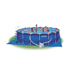 28252 Каркасный бассейн Metal Frame 549х122см, 24311л, фильтр-насос 5678л/ч, лестница, тент, подстилка