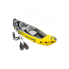 68307 Надувная байдарка "Explorer K2" 312х91х51см, алюм.вёсла 218см, насос 68614, до 180кг