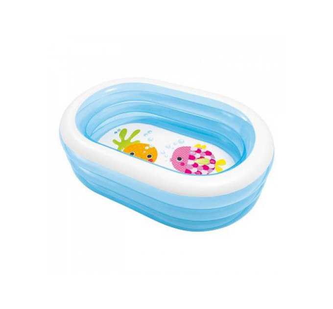 57482 Детский надувной бассейн 163х107х46см "Морские друзья" 230л, от 3 лет