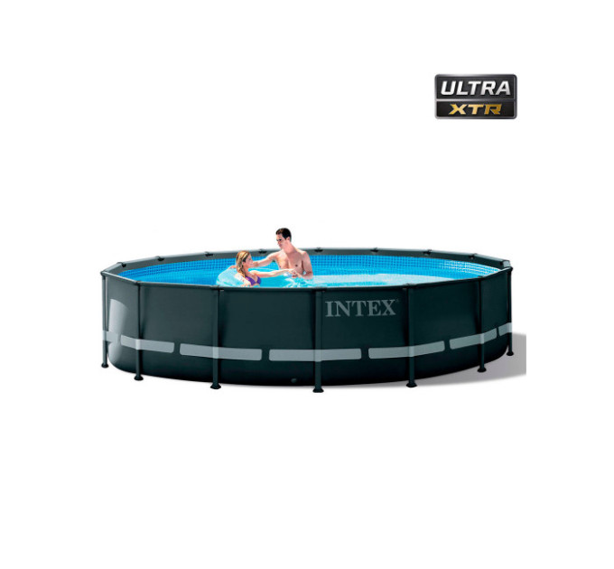 26326 Каркасный бассейн Ultra XTR Frame 488х122см, 19156л, песч.фил.-нас. 4500л\ч, лестница, тент, подст.
