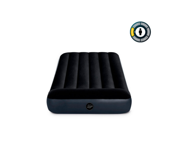 64141 Надувной матрас 99х191х25см с подголовником, до 136кг