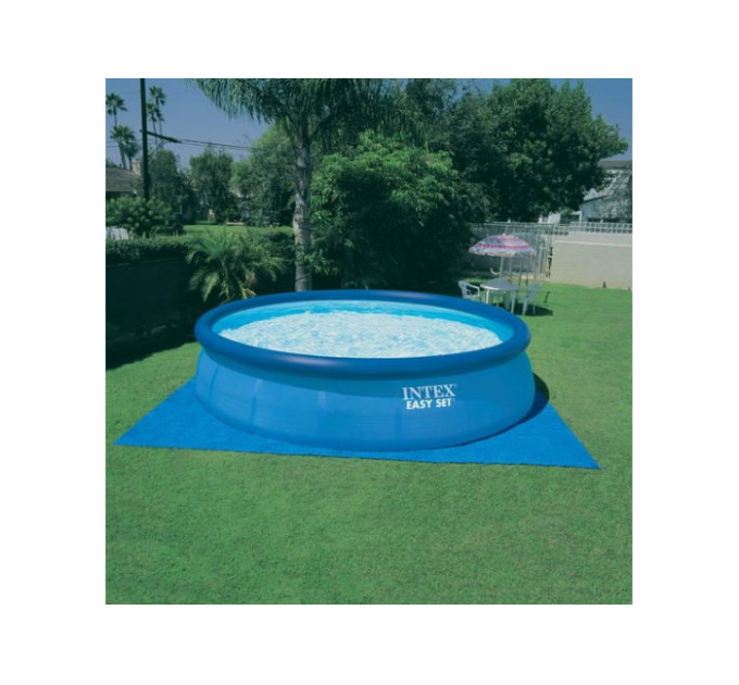 28166 Бассейн Easy Set, 457х107см, 12430л, фильтр-насос 3785л/ч, лестница, тент, подстилка