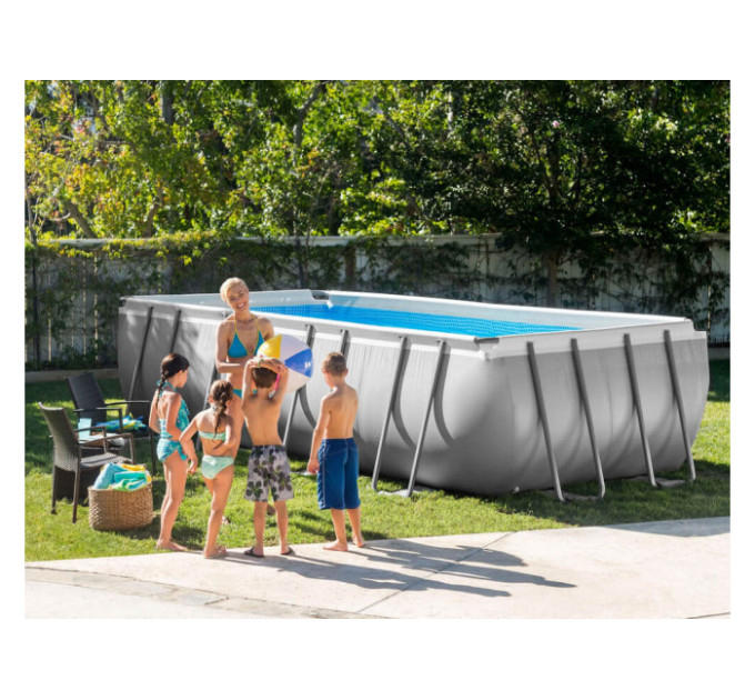 28352 Каркасный бассейн Ultra Frame 549х274х132см, 17203л, песоч.фил-насос 4,5м3/ч, лестн, тент, подстилка