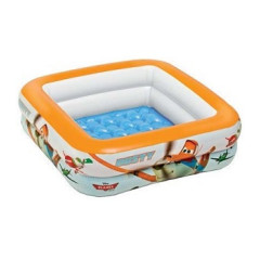 57102 Детский надувной бассейн 85х85х23см "Planes" Disney, 57л, от 1 до 3 лет, надувное дно