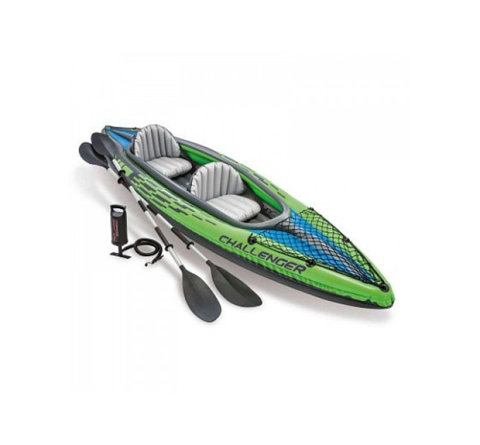 68306 Надувная байдарка "Challenger K2" 351х76х38см, алюм.вёсла 218см, насос 68614, транс.сеть, до 180кг