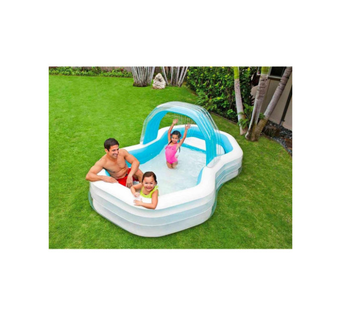 57198 Детский надувной бассейн 310х188х130см, 700л, от 3 лет, с распылителем