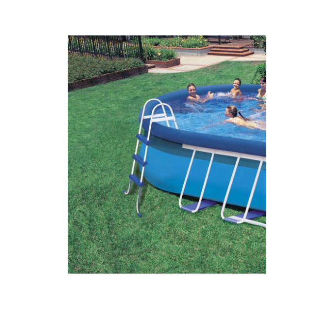 28192 Бассейн овальный Oval Frame 549х305х107см, 10920л, фильтр-насос 3785л/ч, лестница, тент, подстилка