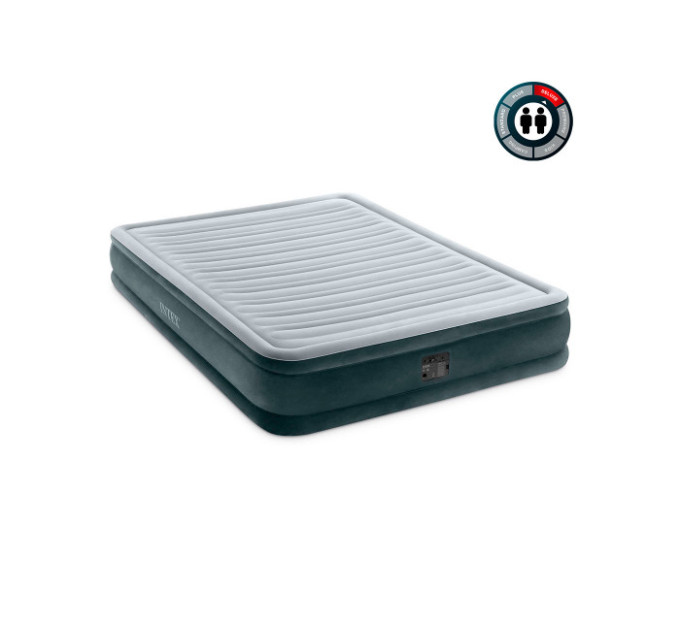 67770 Надувная кровать 152х203х33см "Comfort-Plush" встр.нас. 220В, до 272кг