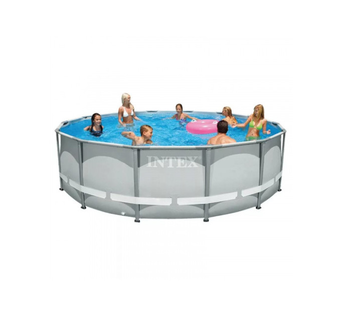 28312 Каркасный бассейн Ultra Frame, 427х122см, 14600л, песочн.фил.-насос 28644, лестн., тент, подстилка