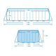 26366 Каркасный бассейн Ultra Frame 732х366х132см, 31805л, комб.фил.-насос 6000л\ч, лестница, тент, подсти
