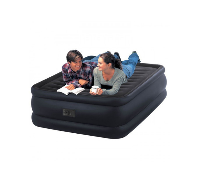 64440 Надувная кровать Raised Downy Bed 152х203х56см, встроенный насос 220V