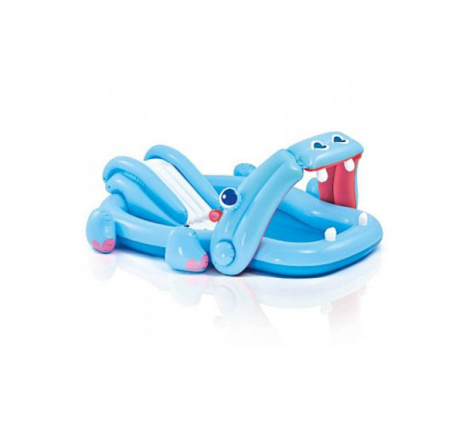 57150 Игровой центр 221х188х86см "Бегемот" с горкой и распылителем, 227л, 81 кг, от 3 лет