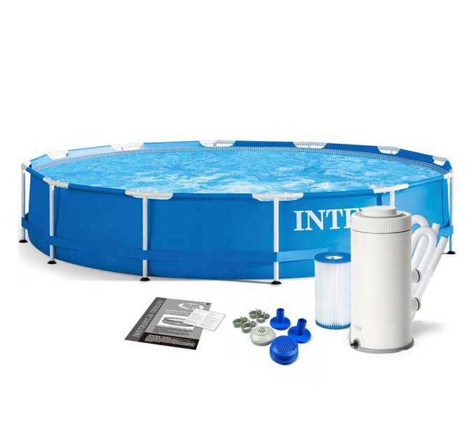 28212 Каркасный бассейн Metal Frame 366х76см, 6503л, фил.-насос 2006л/ч