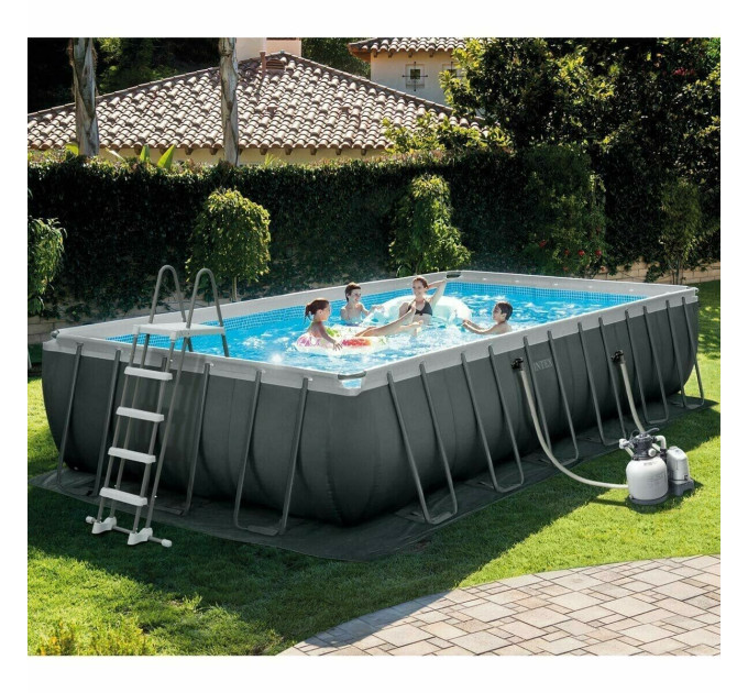 26364 Каркасный бассейн Ultra XTR Frame 732х366х132см, 31805л, песч.фил.-нас. 7900л\ч, лестн, тент, подст.