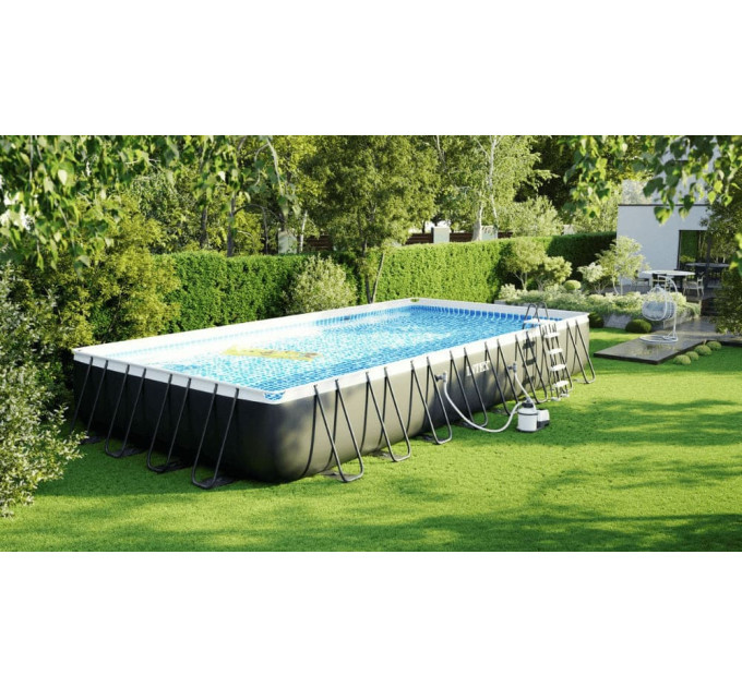 26374 Каркасный бассейн Ultra XTR Frame 975х488х132см, 54368л, песч.фил.-нас. 10500л\ч, лестн, тент, подст